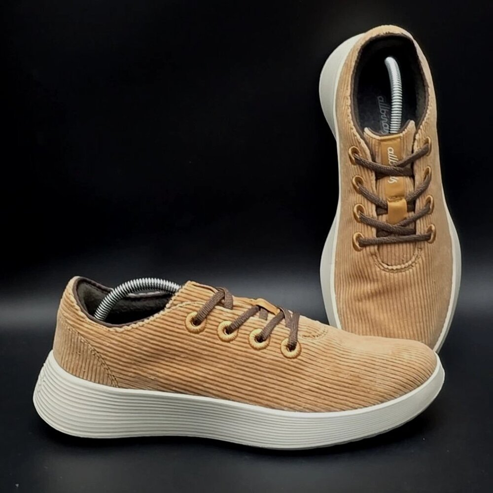 Allbirds Runner Go Corduroy Lace Up Beige Sneakers Women's Size 11